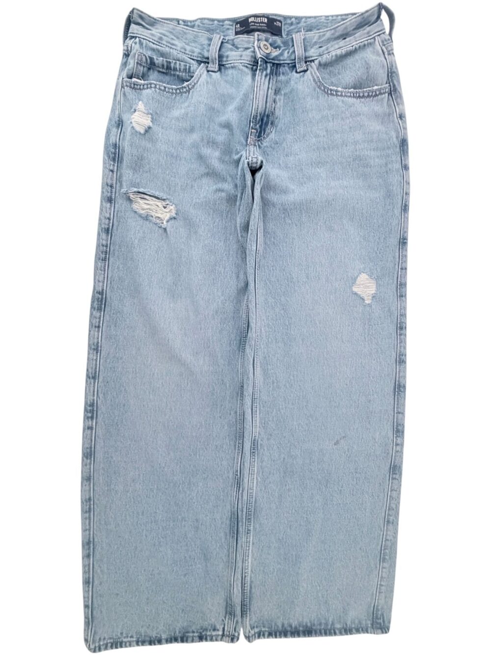 Hollister Blue Low rise Low-Rise Baggy Jeans Cotton Women's 4R / W27R